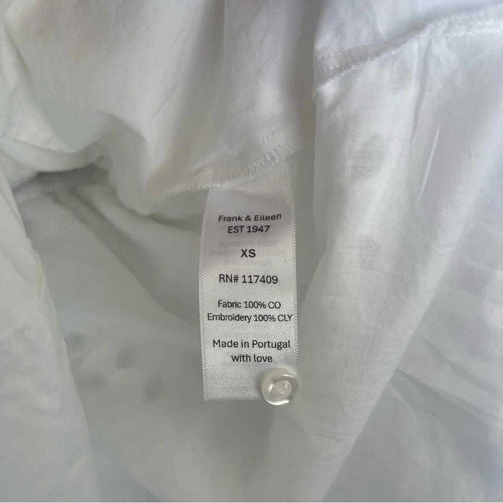 Frank & Eileen Grace Eyelet Midi Dress White Size XS $598 - Picture 7 of 7